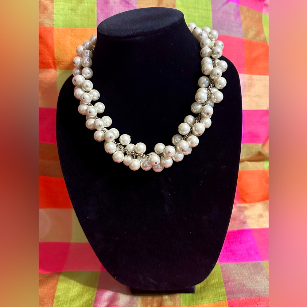 J. Crew Cluster Pearl Necklace 19 inches in length